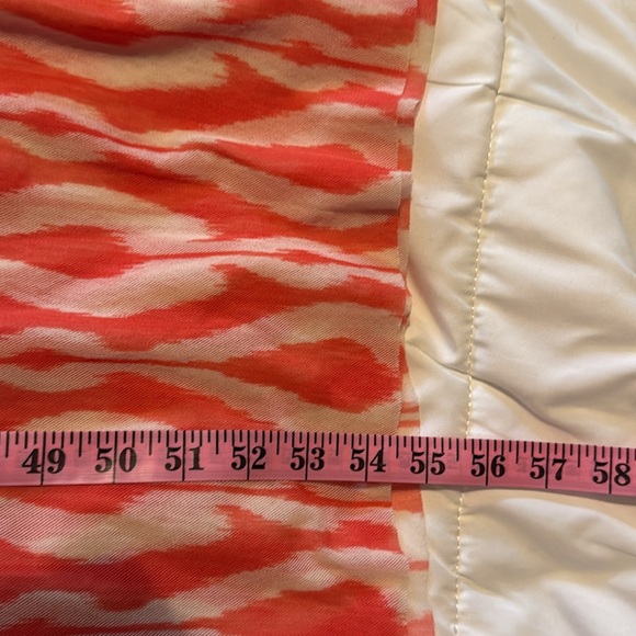 Gorgeous Mesh Strapless Orange White Maxi Dress by Sweet Pea size Medium - Picture 7 of 8